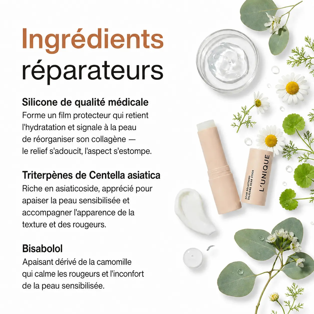 SOIN CORRECTEUR CICATRICES AU SILICONE